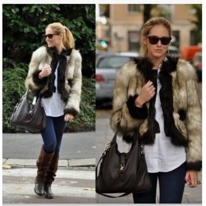 Lavin + H&M limited collaboration faux fur coat